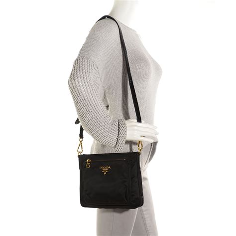 prada large nylon crossbody bag black nero|prada tessuto nylon crossbody bag.